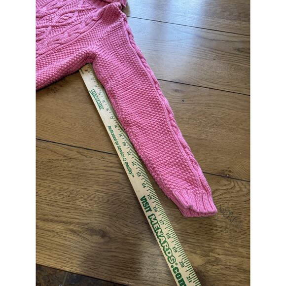 Lauren Ralph Lauren Pink Cable Knit Turtleneck Sweater - Picture 7 of 11